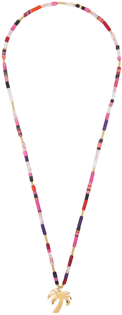 Колие Palm Angels Multicolor Palm Beads Necklace Многоцветен | PWOB122F24MAT0018476, 0