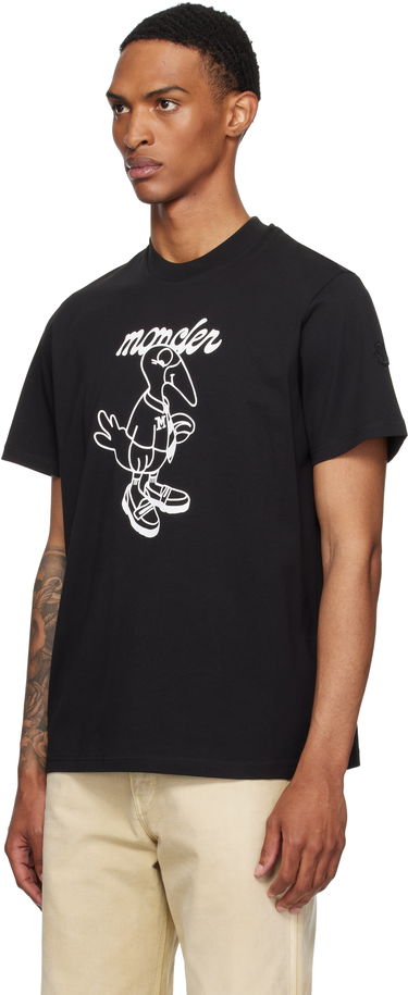 Тениска Moncler Moncler Archivio Creativo Graphic T-Shirt Черно | K20918C0001689AJS, 3