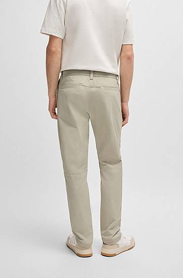 Панталони BOSS Tapered-Fit Technical-Stretch Chinos Бежово | 50519228, 1