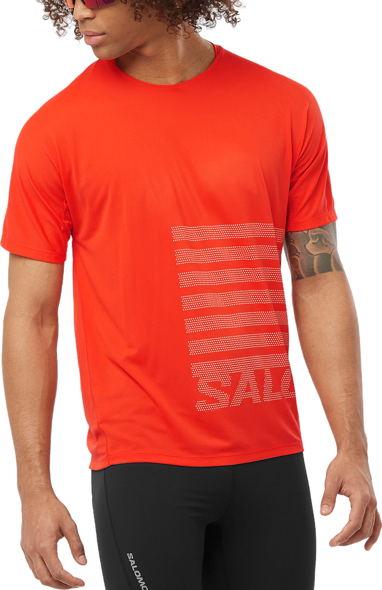 Тениска Salomon SENSE AERO SS TEE GFX Червено | lc2319400, 0