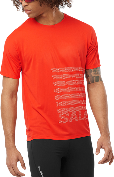 Тениска Salomon SENSE AERO SS TEE GFX Червено | lc2319400, 0