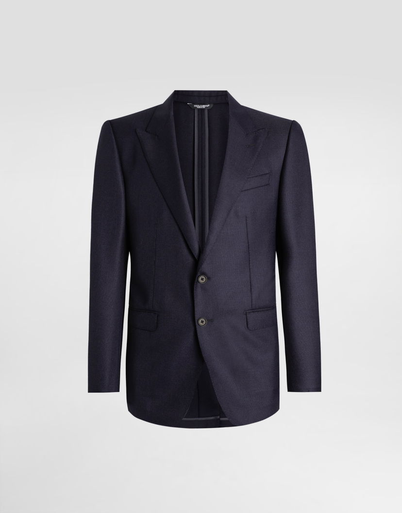 Яке Dolce & Gabbana Dolce & Gabbana Taormina Single-Breasted Wool Jacket Тъмно синьо | G2NW0TFU25EB0665