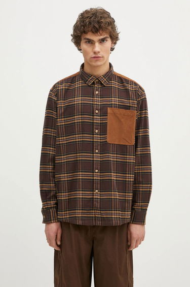 Риза Barbour Barbour Wolfwood OS Checked Shirt, Regular Fit Кафяво | MSH5508, 0