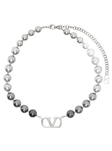 Колие Valentino Garavani VLogo Signature Pearl Choker "Silver" Металик | 4Y2J0P47UXM