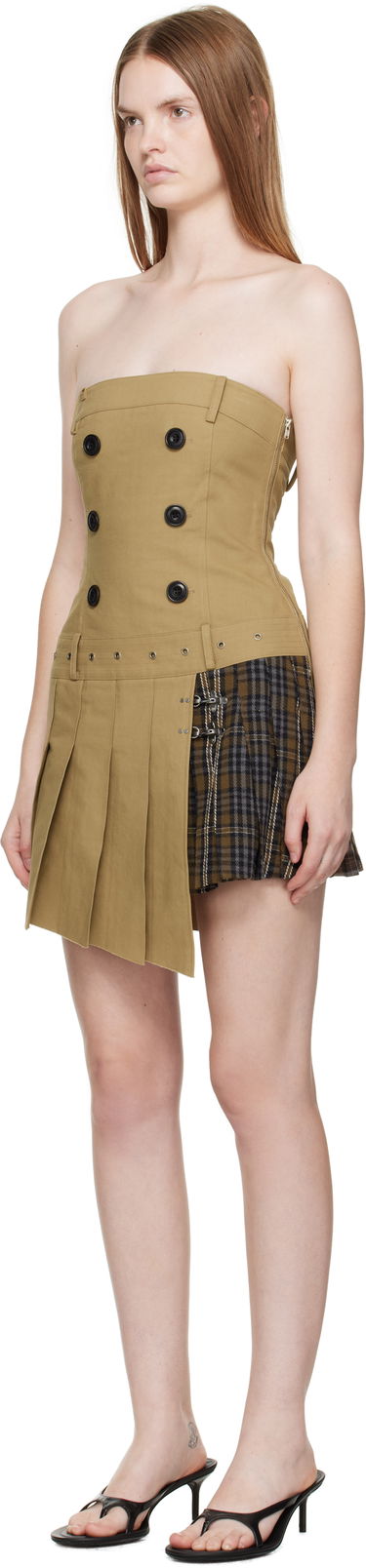 Pокля Andersson Bell Andersson Bell Double-Breasted Pleated Minidress Бежово | atb1366w, 3