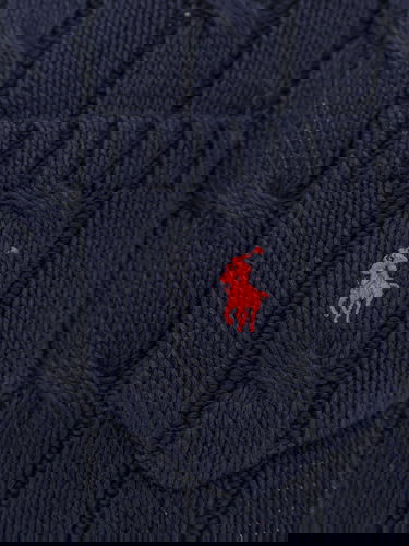 Пуловер Polo by Ralph Lauren Women's Cable Knit Short Sleeve Sweater with Pocket by Polo Ralph Lauren Тъмно синьо | 211895379010, 2