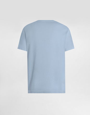 Тениска Dolce & Gabbana Cotton T-shirt With Embroidered Patch Синьо | G8RN8ZG7P0CB0112, 1