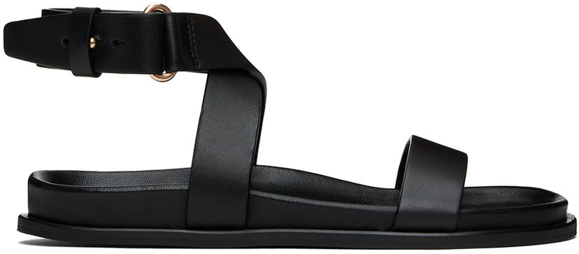 Кецове и обувки TOTEME The Chunky Leather Sandals Черно | 243-WAS2047-LE0035