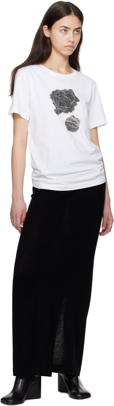 Тениска Marni Marni Brushed Rose Cotton Jersey T-Shirt Бяло | THJE0293PA USCX64, 3