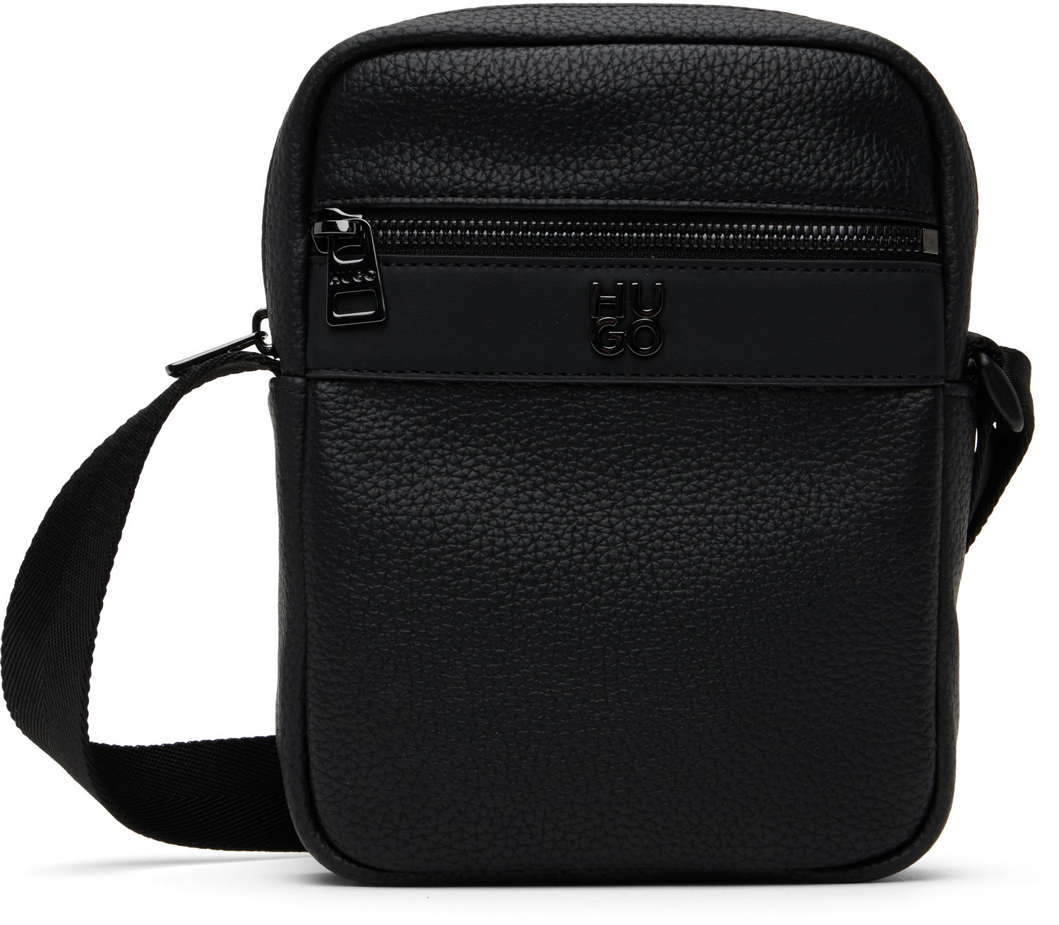 Чанта през рамо BOSS Hugo Logo Hardware Faux-Leather Messenger Bag Черно | 50547439, 0