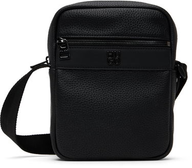 Чанта през рамо BOSS Hugo Logo Hardware Faux-Leather Messenger Bag Черно | 50547439, 0