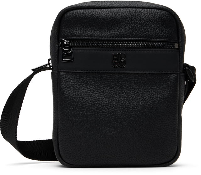 Hugo Logo Hardware Faux-Leather Messenger Bag