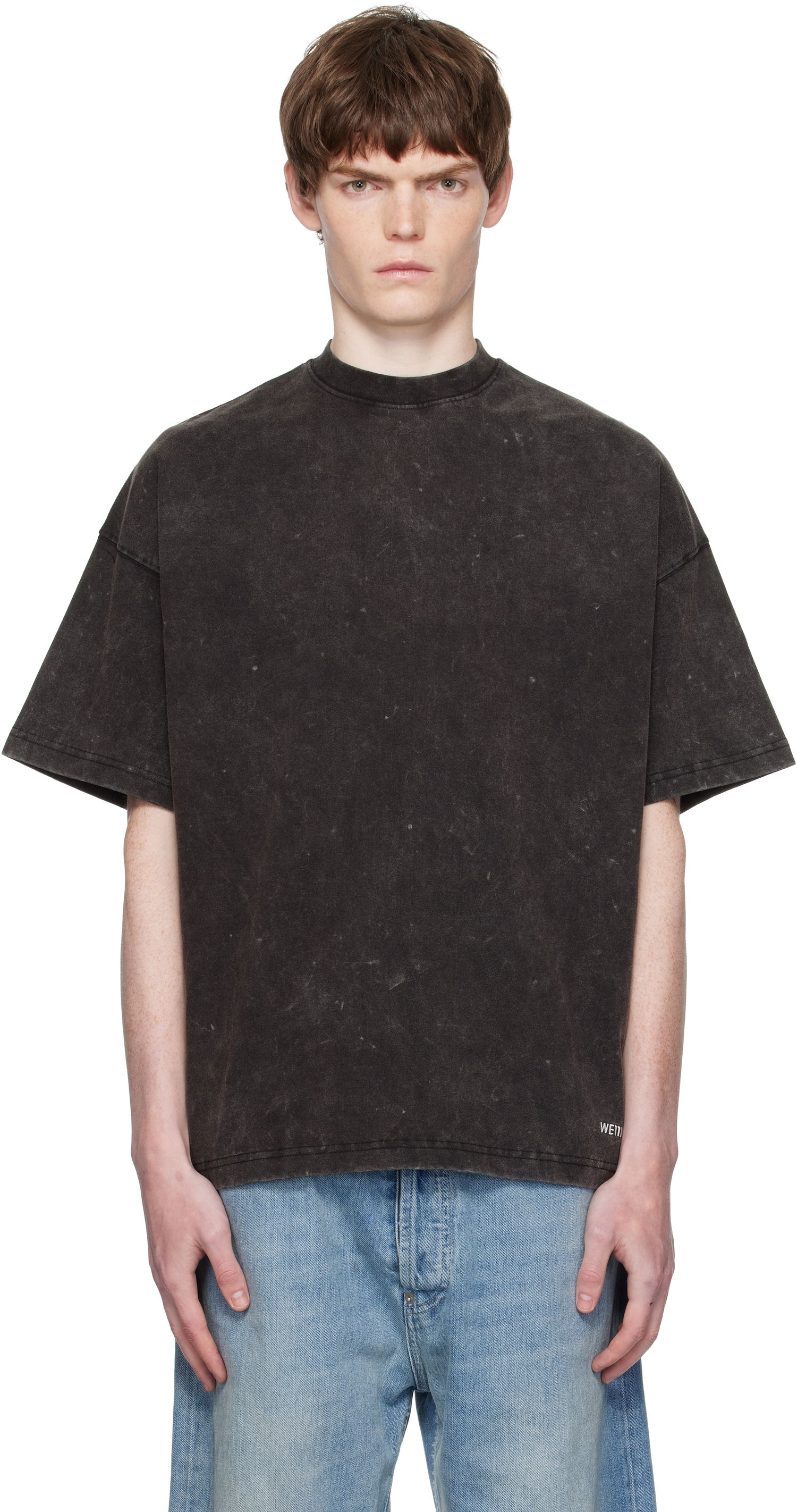 Тениска We11done We11done Oversized Dyed T-Shirt Черно | WD-TT2-25-728-M-CH, 0