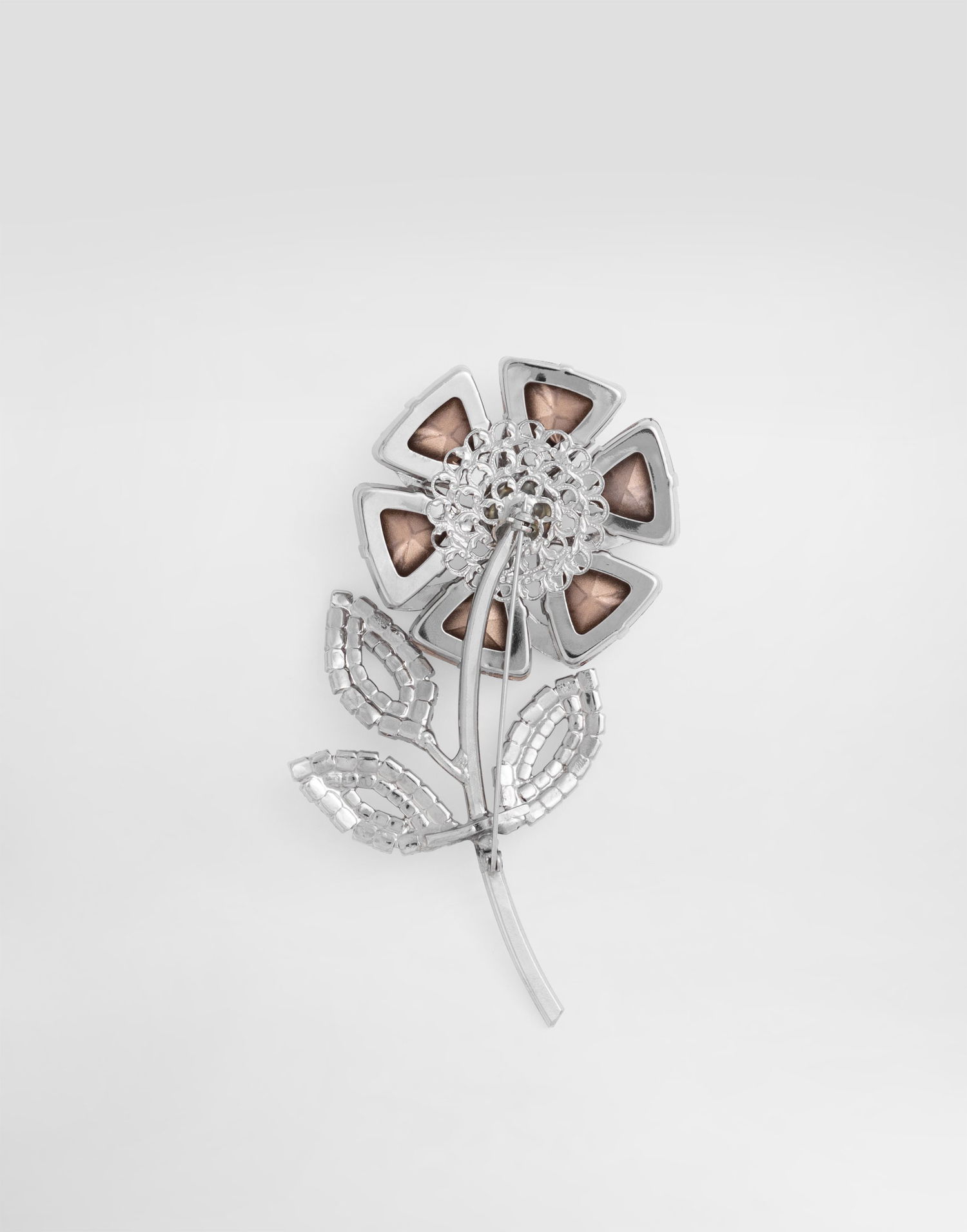 Значка Dolce & Gabbana Dolce & Gabbana Maxi Flower Rhinestone Brooch Металик | WPR7F4W111187655, 1