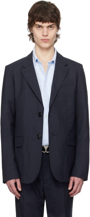 Панталони AMI AMI Paris Two Buttons Wool Blazer Тъмно синьо | HBV008.WV0043, 0