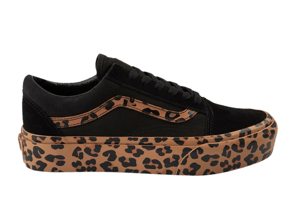 Кецове и обувки Vans Old Skool Platform Leopard Черно | VN0A3B3UTKI, 0
