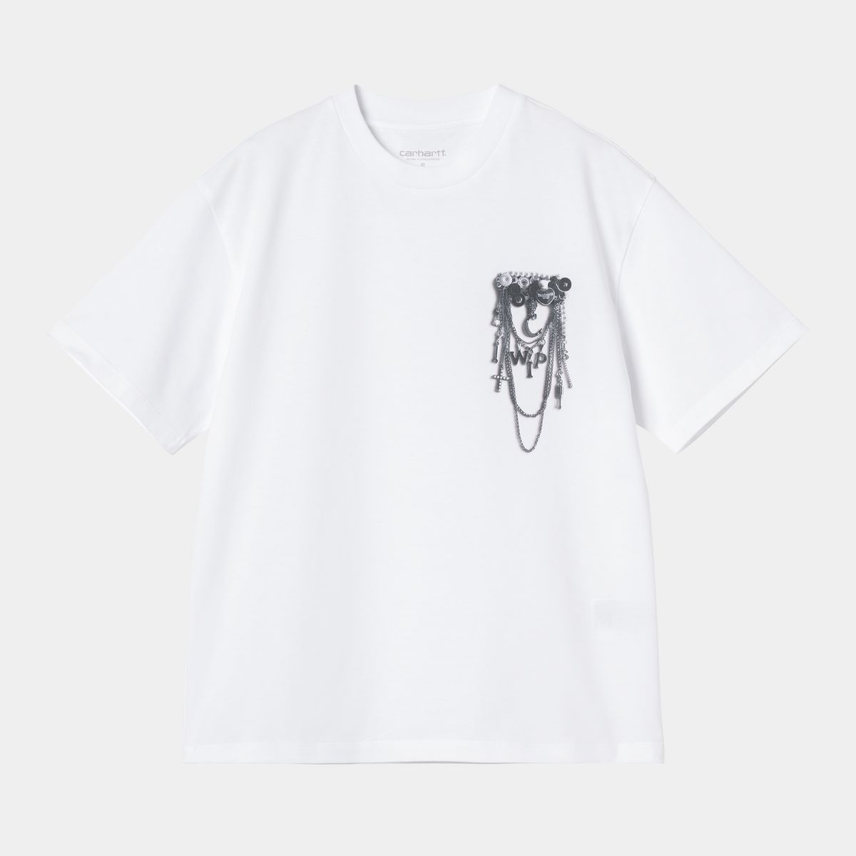 Тениска Carhartt WIP Short Sleeve Inverted Charm T-Shirt Бяло | I036030_4, 0