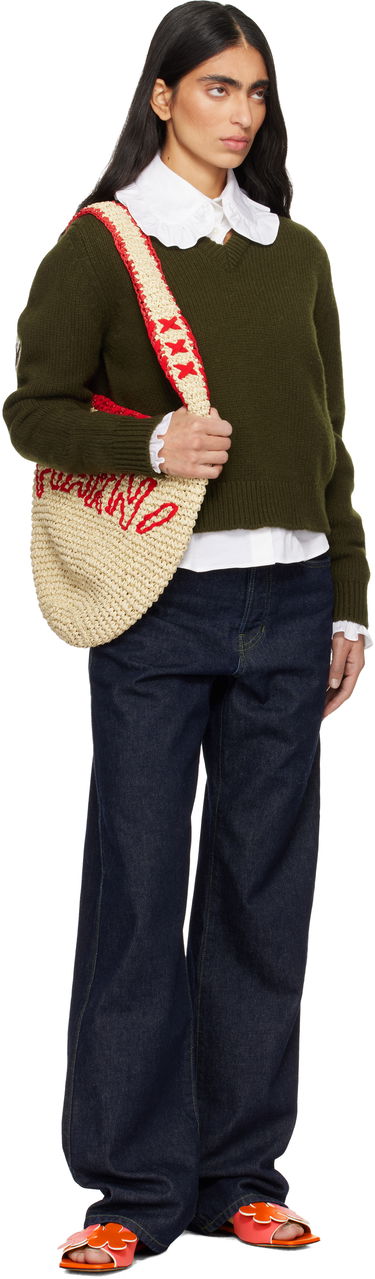 Дамска чанта Marni Nassa Woven Small Bag with Raised Lettering and Contrast Trim Многоцветен | SBMP0257A0 P8561, 3