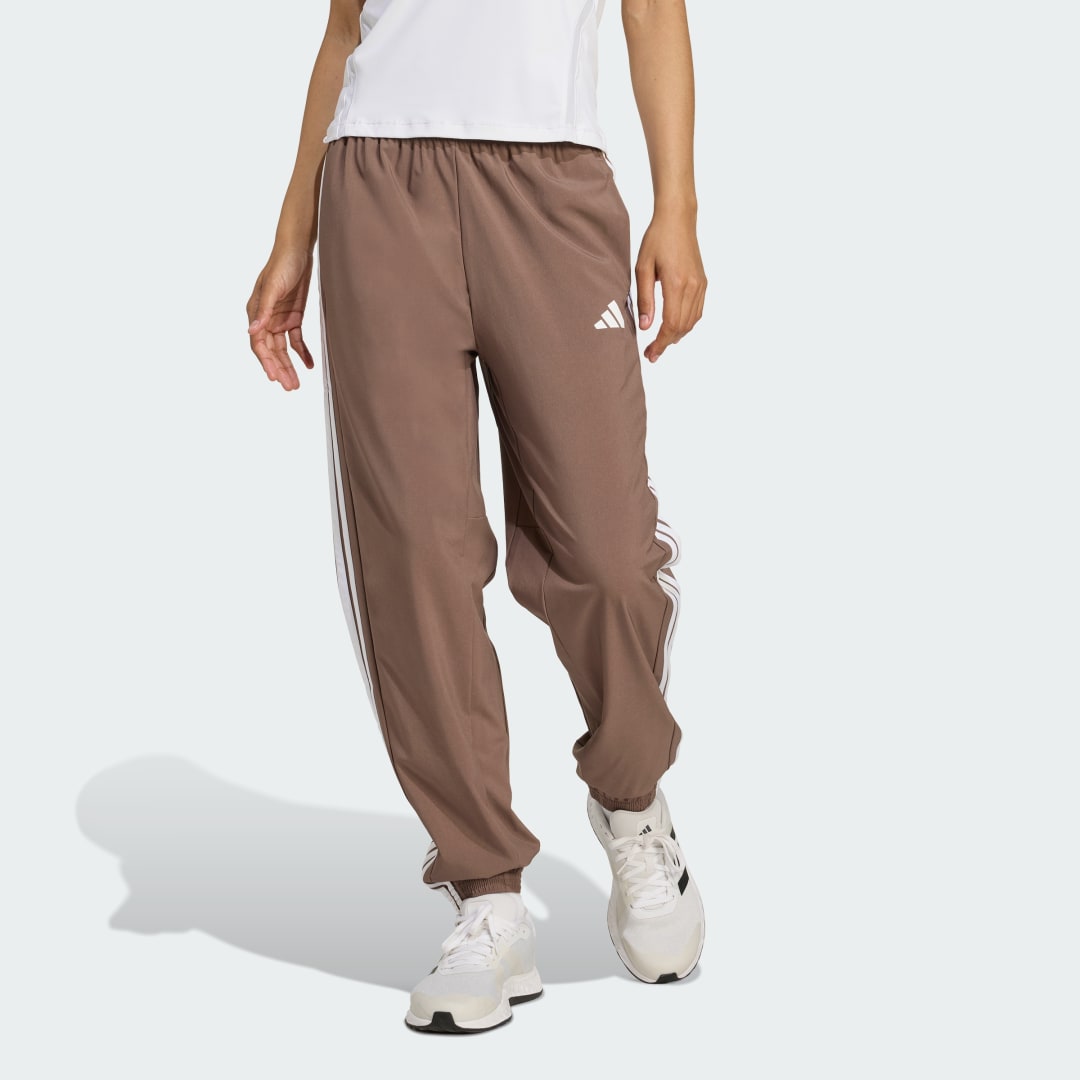 Панталони adidas Performance Train Essentials 3-Stripes Woven Pants Кафяво | JY2168, 0