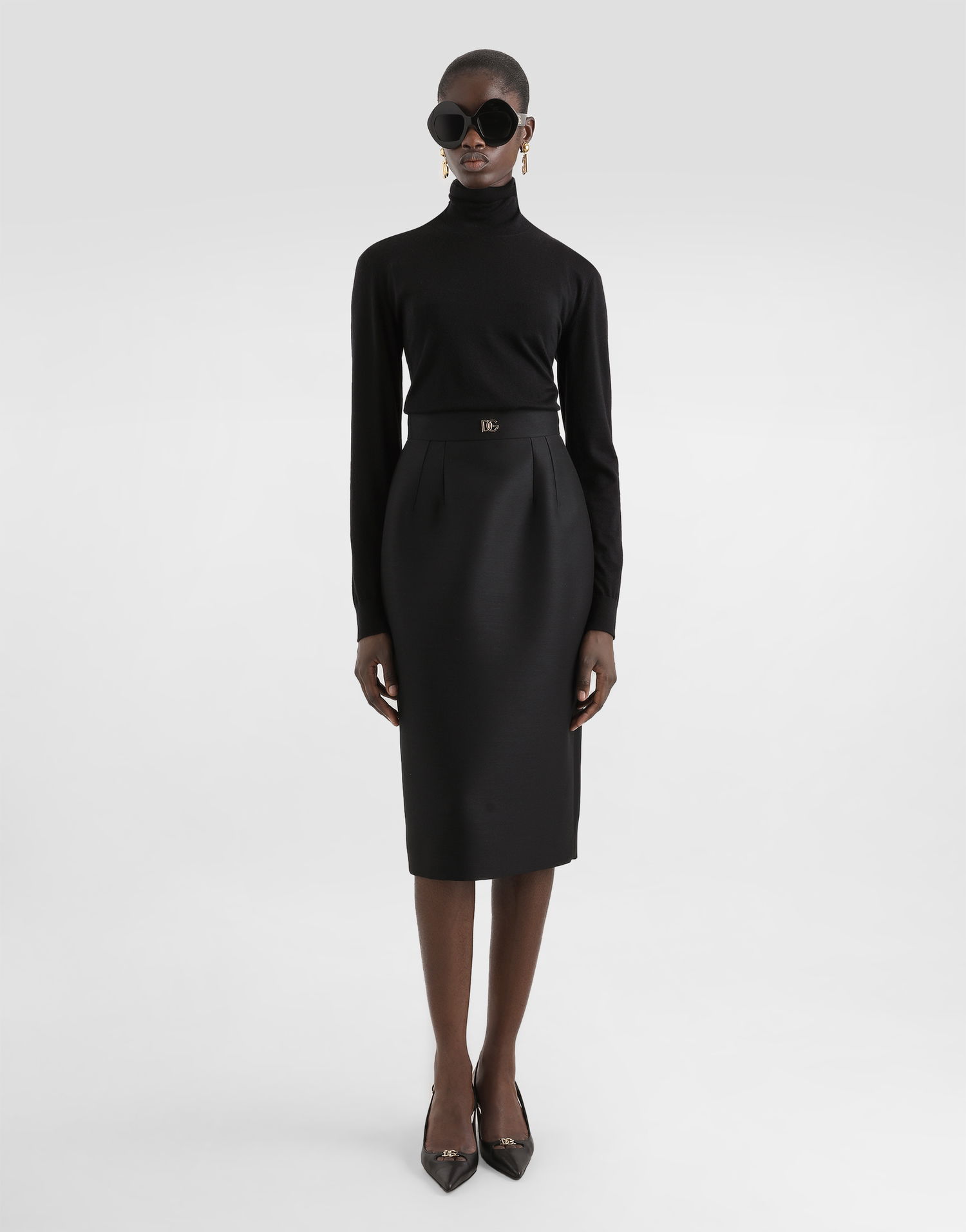 Пола Dolce & Gabbana Dolce & Gabbana Faille Sheath Skirt Черно | F4CJGTFU3R1N0000, 1