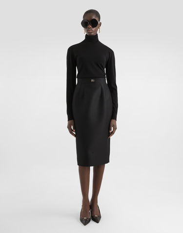 Пола Dolce & Gabbana Dolce & Gabbana Faille Sheath Skirt Черно | F4CJGTFU3R1N0000, 1