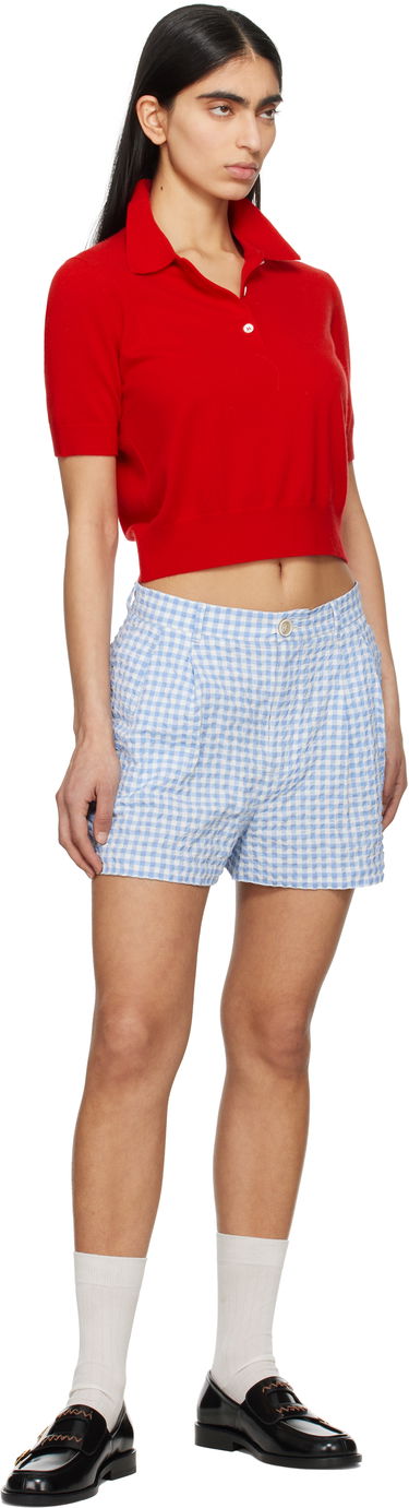 Къси панталони Marni Marni Seersucker Checked Shorts Синьо | PAMA0549S0 UTN929, 3