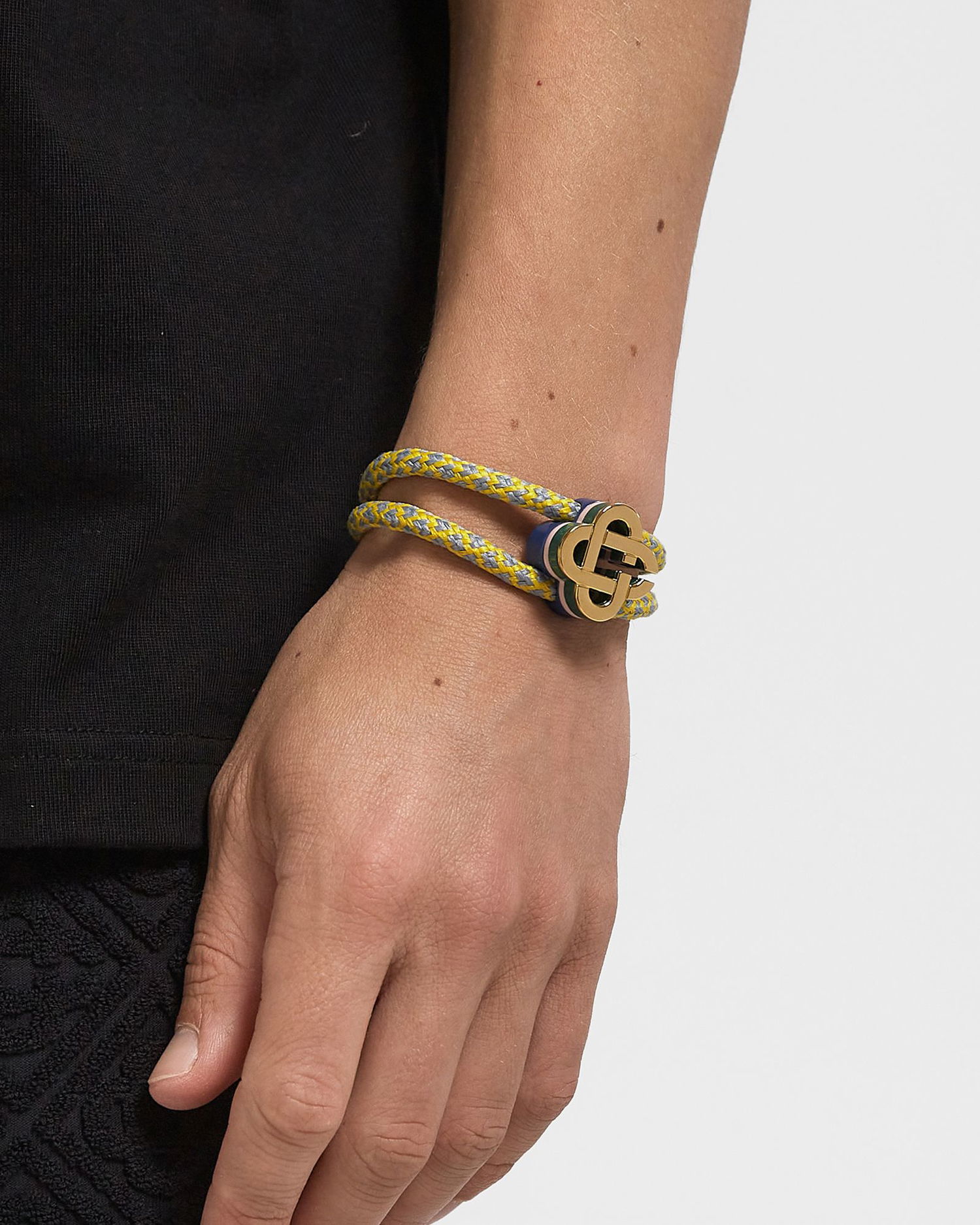 Гривна Casablanca Cord Bracelet with Clover Clasp Жълто | APF25-JW-294-02, 1