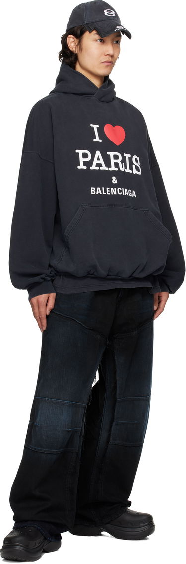 Суитчър Balenciaga Balenciaga 'I Love Paris & Balenciaga' Hoodie Черно | 803265TRVM6, 3