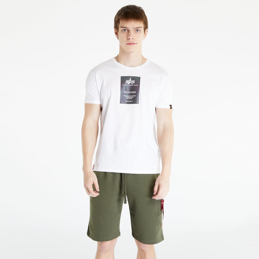 Тениска Alpha Industries Rainbow Reflective Label T-shirt Бяло | 126501RR-09, 0