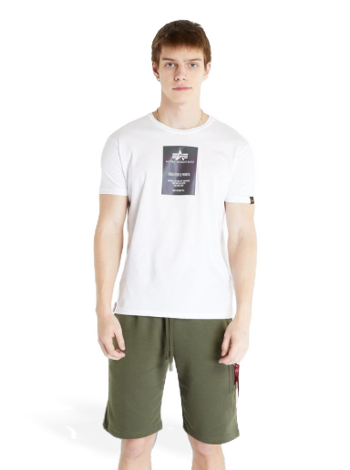 Тениска Alpha Industries Rainbow Reflective Label T-shirt Бяло | 126501RR-09