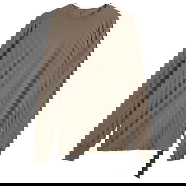Тениска Rick Owens Rick Owens DRKSHDW Level Long Sleeve T-Shirt, Size Small Кафяво | DU01E3260-BH-34, 1