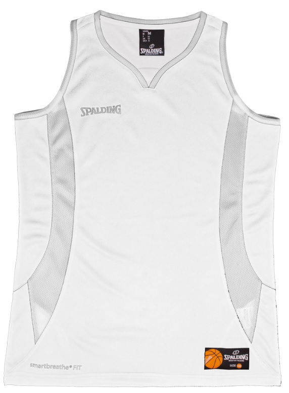 Потник Spalding Spalding Jam Tank Top Бяло | 40221001-whitesilvergrey