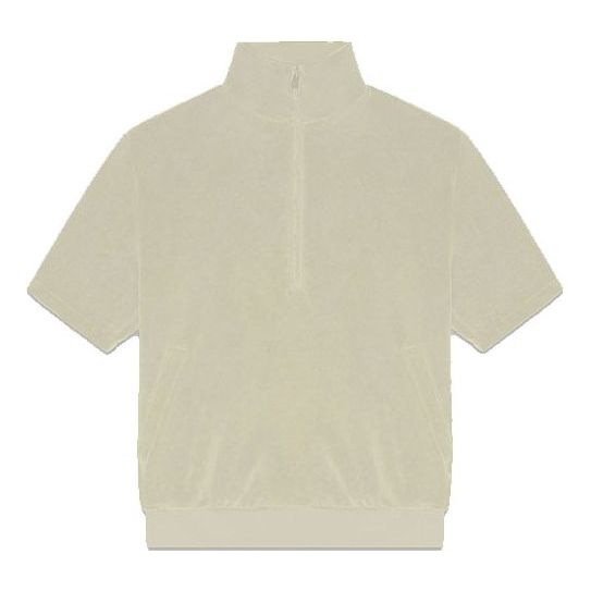 Суитчър Fear of God Essentials Velour Mockneck Pullover Бежово | FOG-SS22-225