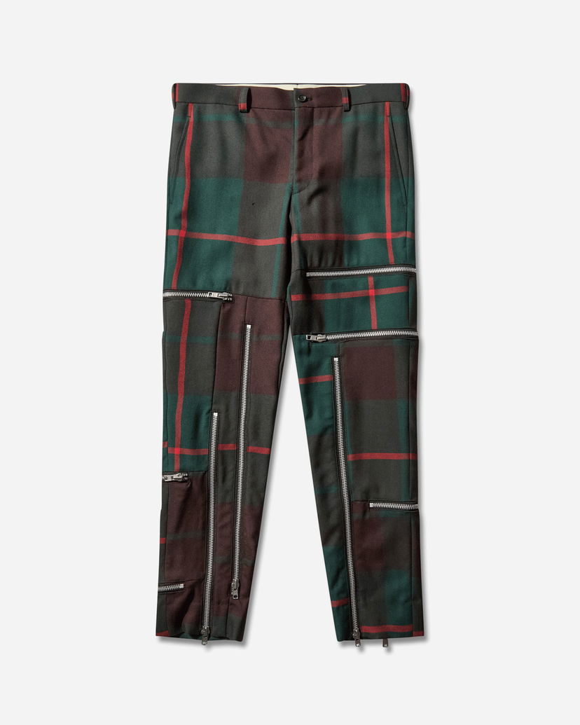 Панталони Comme des Garçons Wool Tartan Check Zip Trousers Многоцветен | PP-P034-W25 2