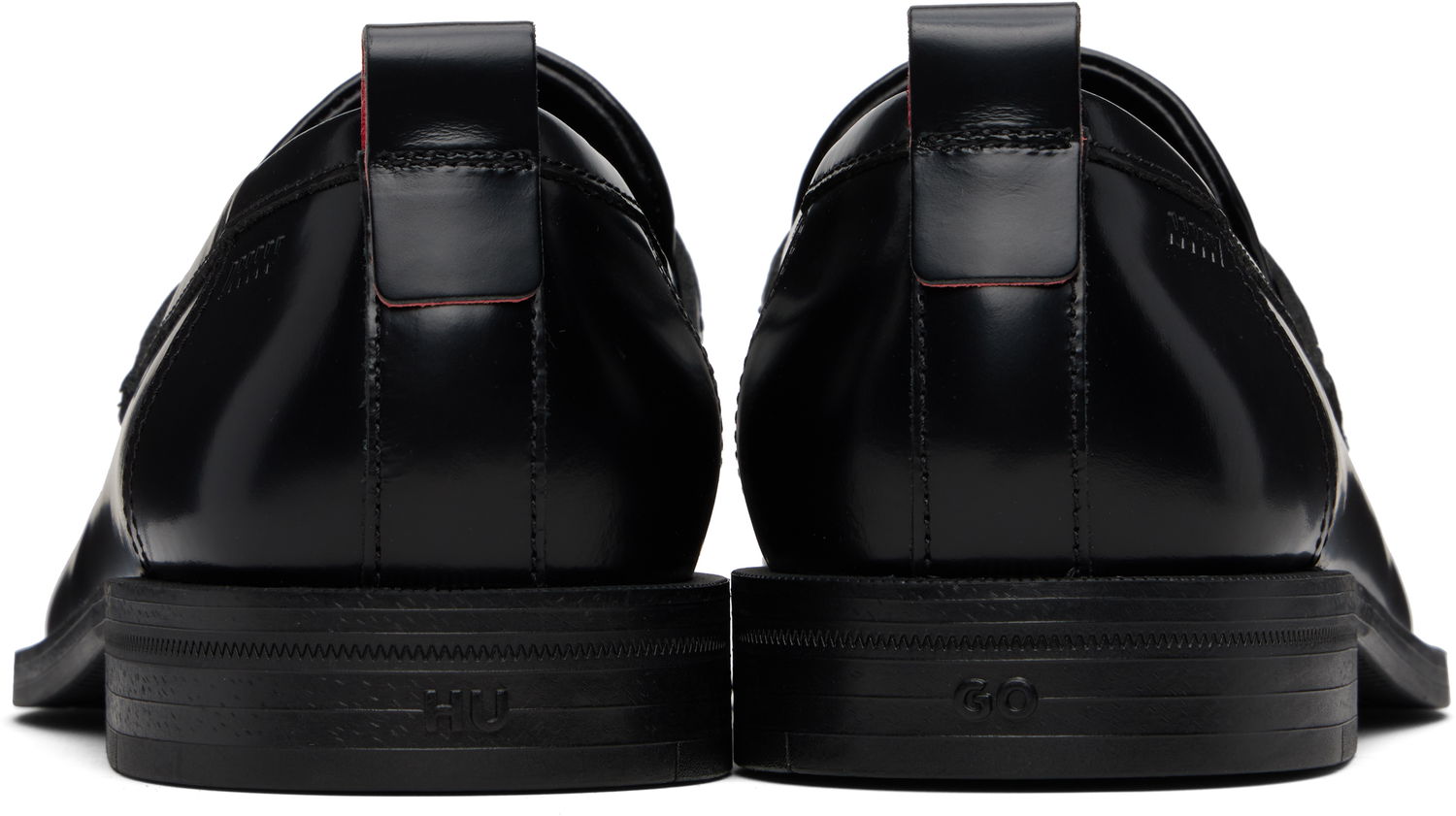 Кецове и обувки BOSS HUGO Leather Loafers with Rubber Sole Черно | 50548591, 1