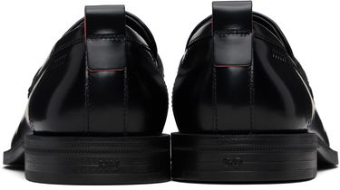 Кецове и обувки BOSS HUGO Leather Loafers with Rubber Sole Черно | 50548591, 1