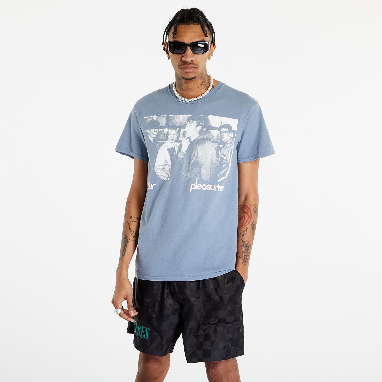 Тениска Pleasures Movin' On T-Shirt Синьо | P23SP032 SLATE, 0