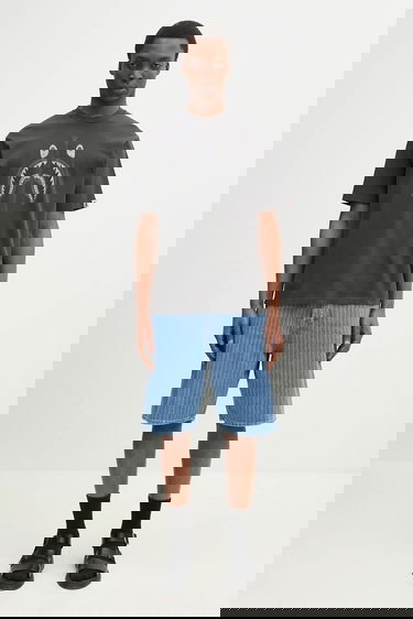 Тениска BAPE Garment Dye Shark Relaxed Fit T-shirt Сиво | 1K80109316, 4