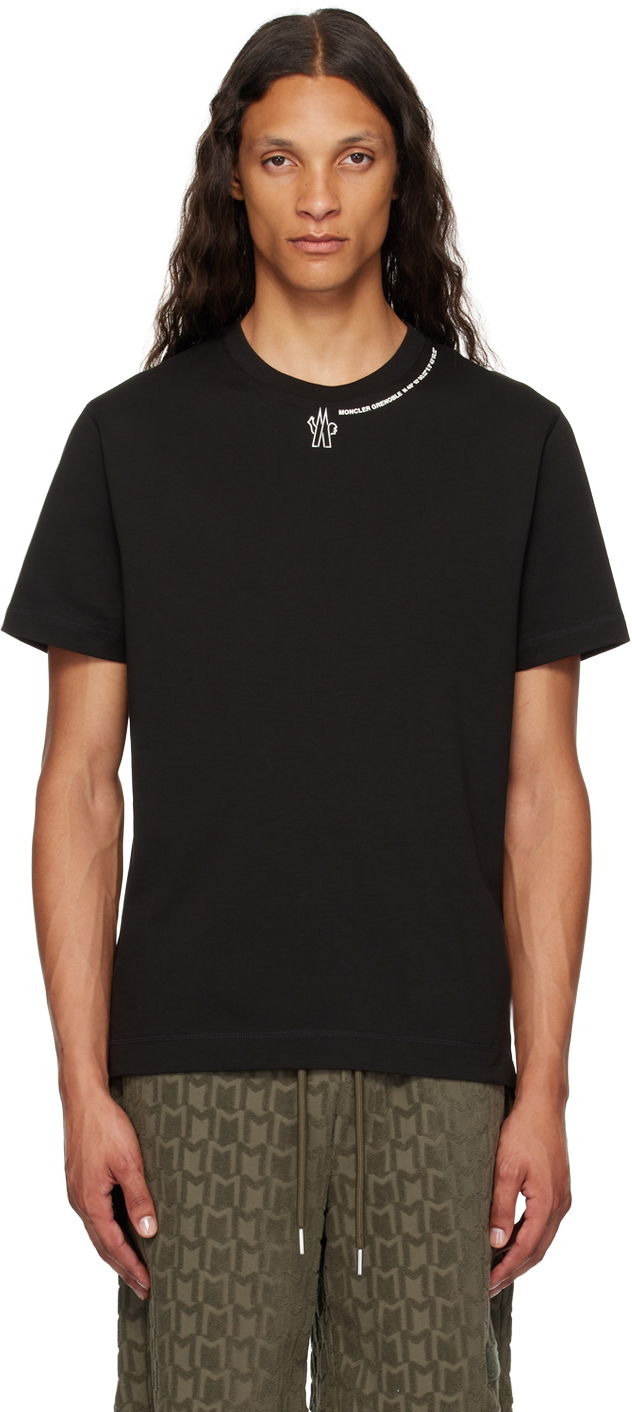 Тениска Moncler Grenoble Black Printed Logo T-Shirt Черно | J20978C0000283927, 0