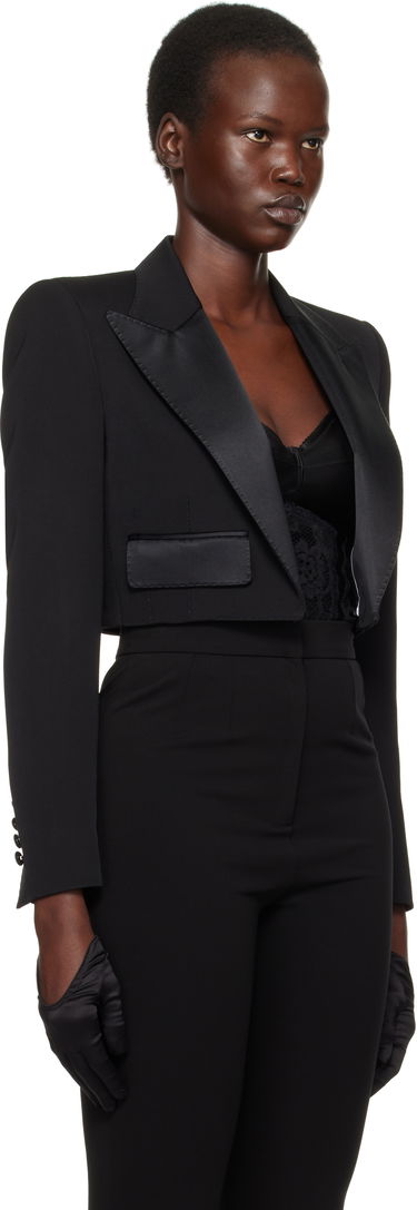 Яке бомбър Dolce & Gabbana Dolce&Gabbana Spencer Tuxedo Wool Blazer Черно | F296YT FU21E, 1