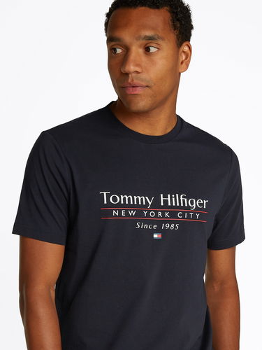 Тениска Tommy Hilfiger Tommy Hilfiger Logo Crew Neck T-Shirt Тъмно синьо | MW0MW38621DW5, 3