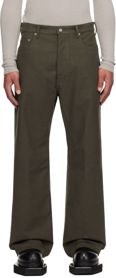 Дънки Rick Owens Concordians Geth Wide-Leg Twill Jeans Зелено | RU02E1333 TB, 0