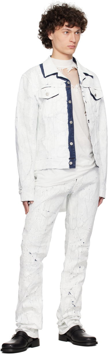 Дънки Maison Margiela MM6 Maison Margiela 5 Pocket Cracked Jeans Бяло | SH2LA0018 M30028, 3