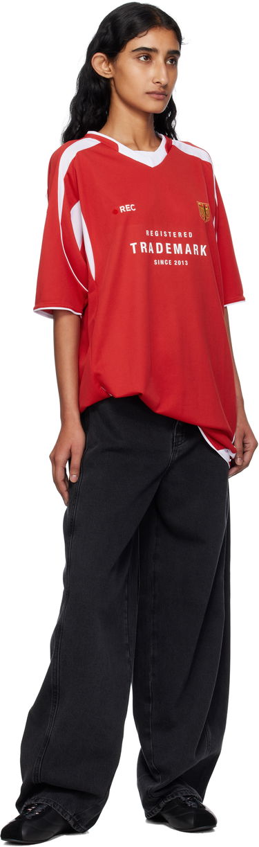 Фланелка VETEMENTS Vetements 'Trademark' Football T-Shirt Червено | UH76TR500R, 3