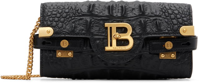 B-Buzz 23 Croc-Embossed Calfskin Chain Bag