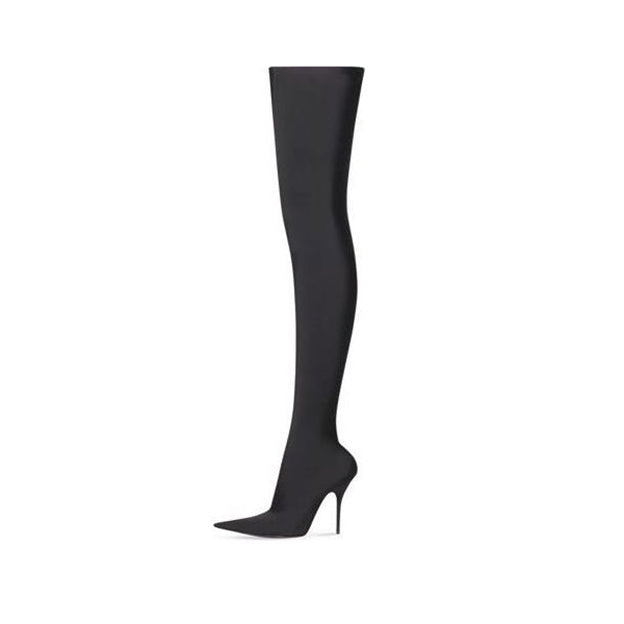 Кецове и обувки Balenciaga Balenciaga Knife Over The Knee Boots Черно | 719816W2ES01000, 0