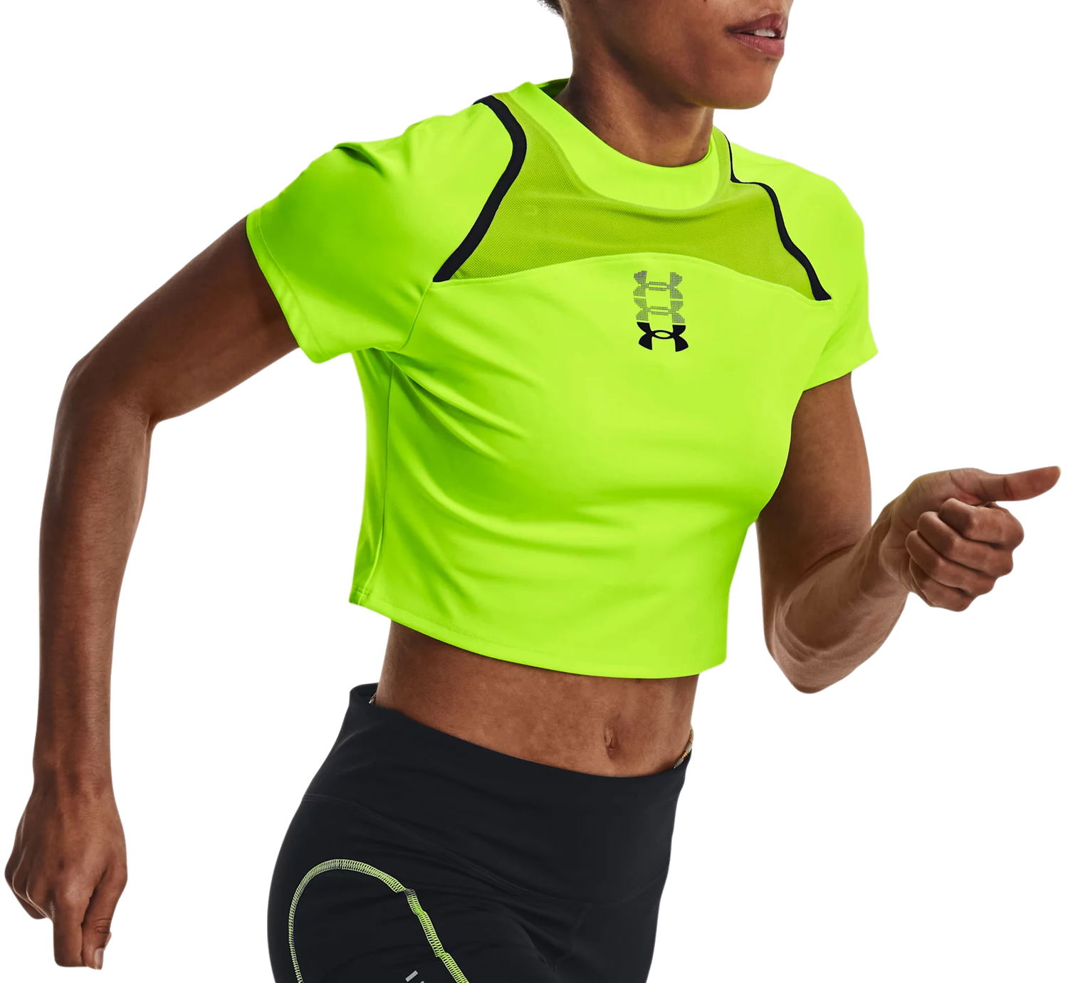 Тениска Under Armour Run Anywhere Crop Tee Жълто | 1376816-369, 0