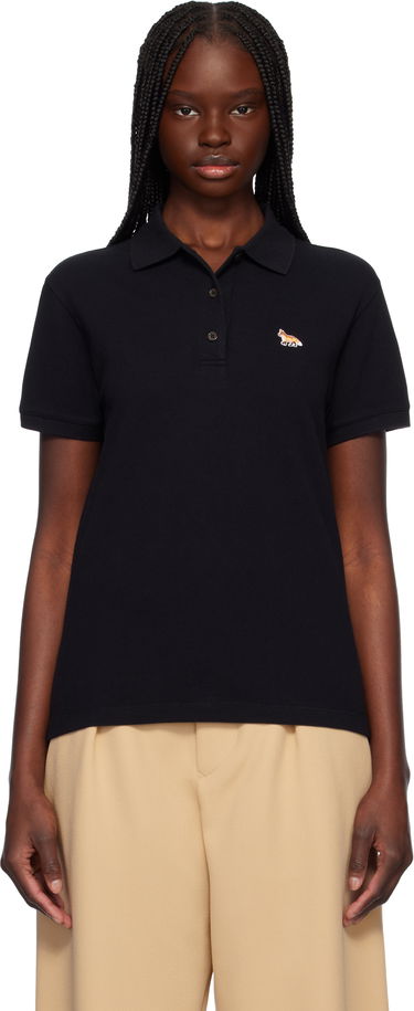 Поло тениска MAISON KITSUNÉ Maison Kitsuné Baby Fox Patch Regular Polo Черно | OW00207KJ7010, 0