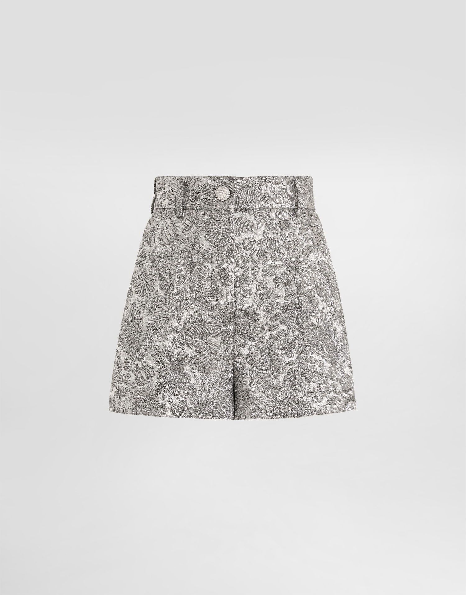 Къси панталони Dolce & Gabbana Lamé Floral Jacquard Bermuda Металик | FTC9GZFJZALS0998, 0
