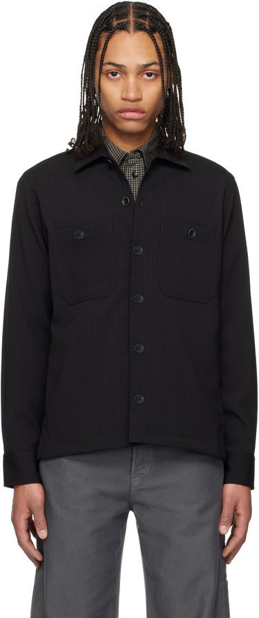 Риза rag & bone Rag & Bone Hyde Striped Overshirt Черно | MBW24HA019TWML, 0